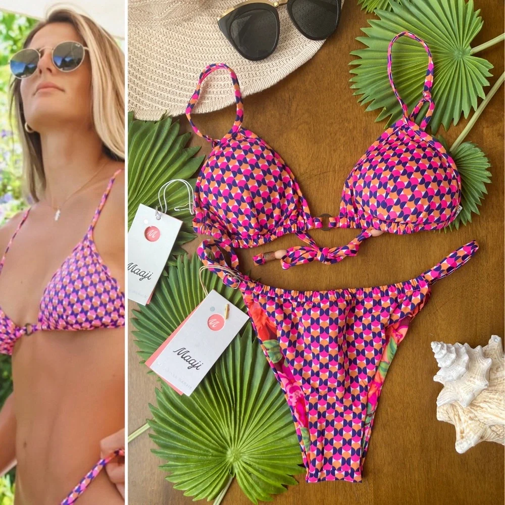 MAAJI Set - Arabella Triangle Bikini Top & Frisky Cheeky Bottom M/L